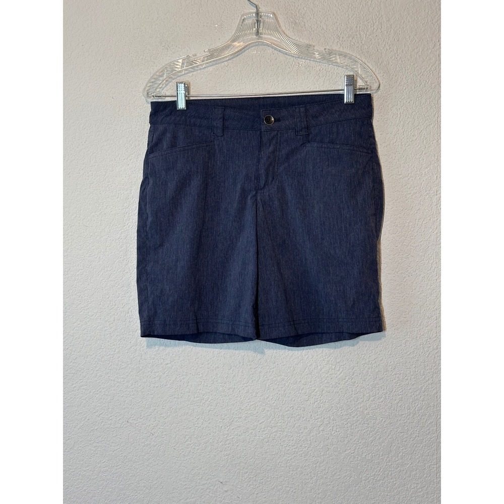 Eddie Bauer Womens Navy Blue Heather Hiking Outdoor Shorts Size 6 Stretch H15